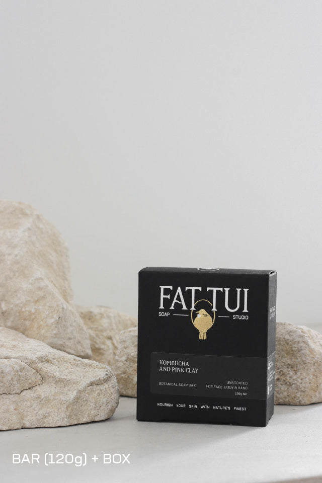 Fat Tui Soap Studio bar soap - Kombucha and Pink Clay - small batch natural soap made in NZ