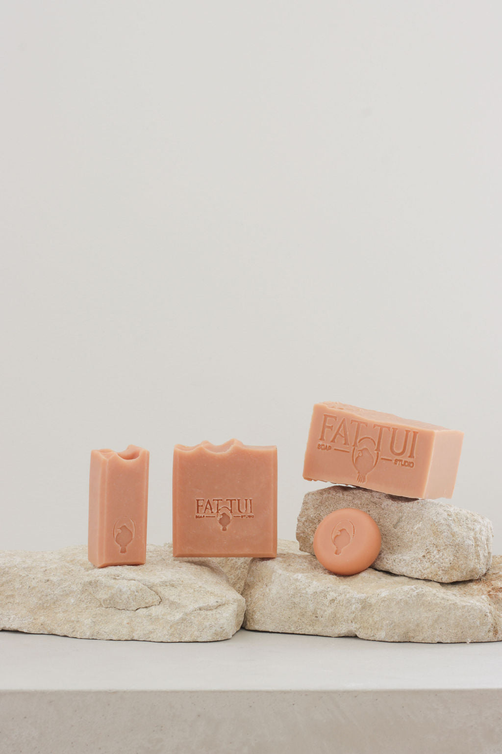 Fat Tui Soap Studio bar soap - Grapefruit, Geranium and Rose Clay - handmade botanical soap NZ
